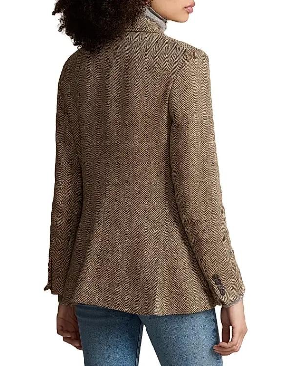 Dutton Ranch S01 Kelly Reilly Brown Checkered Blazer - Image 3