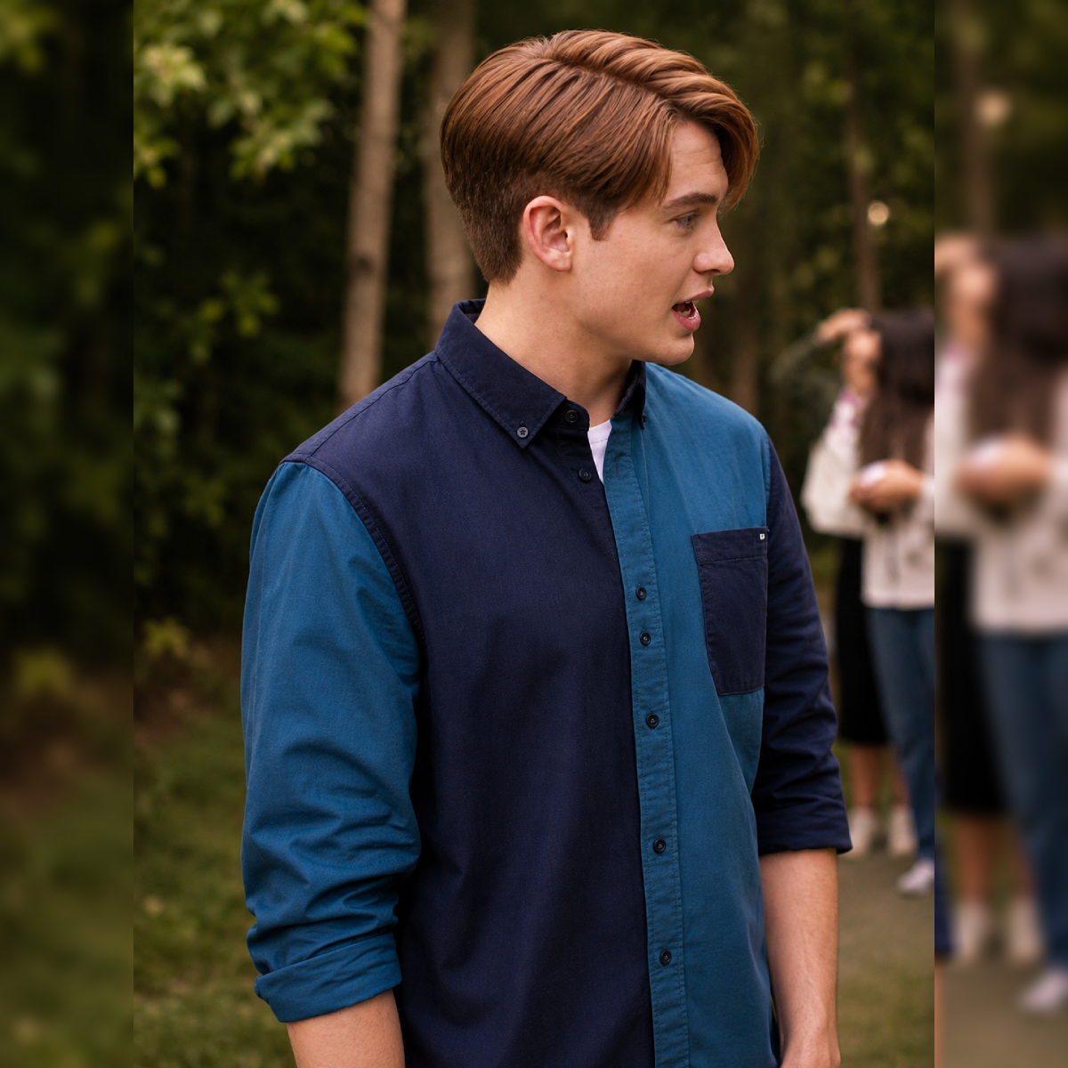 Kit Connor Color-Block Shirt