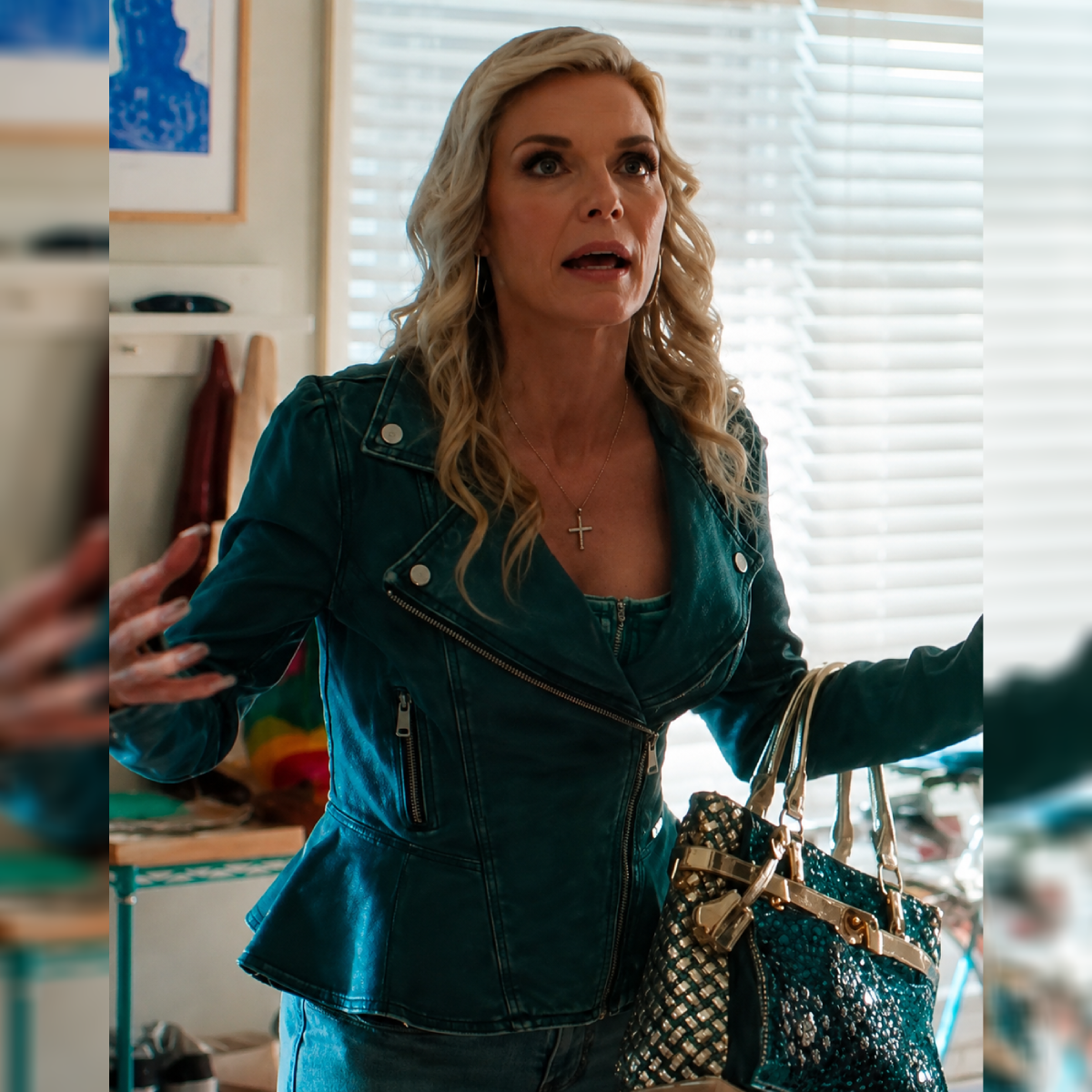Margos Got Money Troubles Michelle Pfeiffer Denim Peplum Jacket