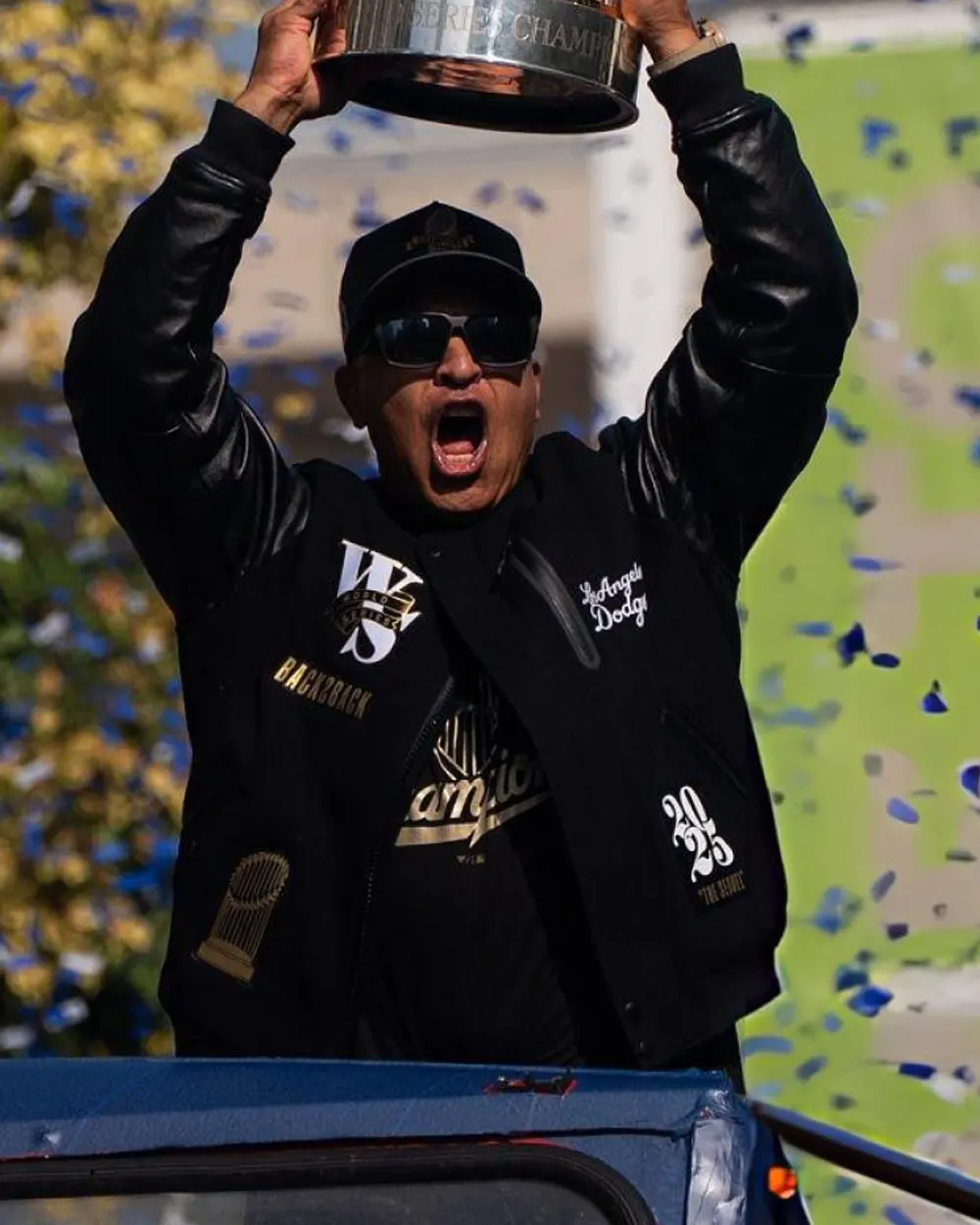 Dave Roberts Dodgers Championship Varsity Jacket - Image 4