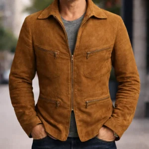 The Adventures Of Cliff Booth Brad Pitt Brown Jacket