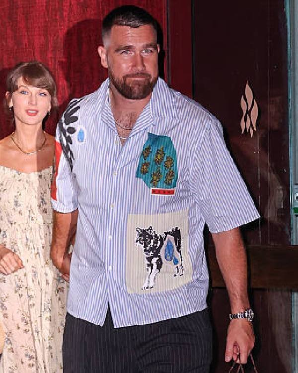 Travis Kelce NYC Striped Graphic Shirt - Image 3
