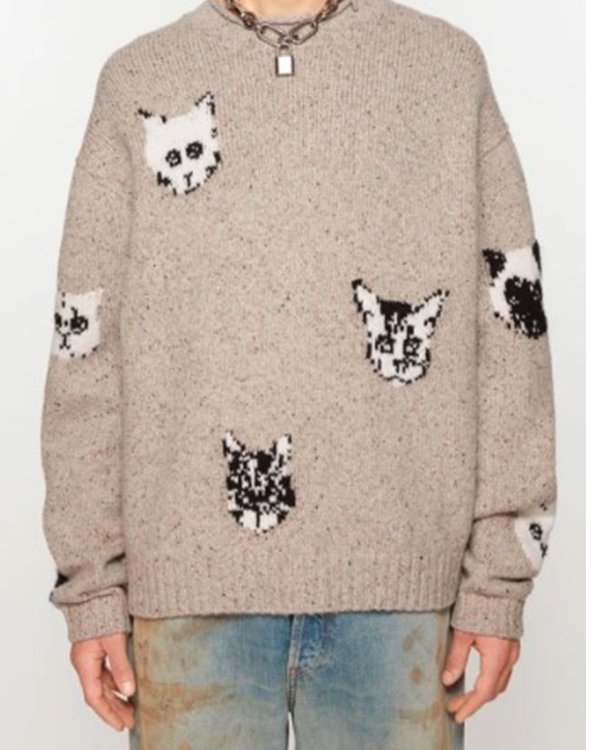 Beef S02 Josh Crane-Martin Cat Print Sweater - Image 2