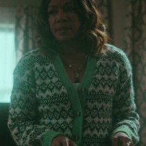 The-Chi-S08-Black-Green-Patterned-Cardigan