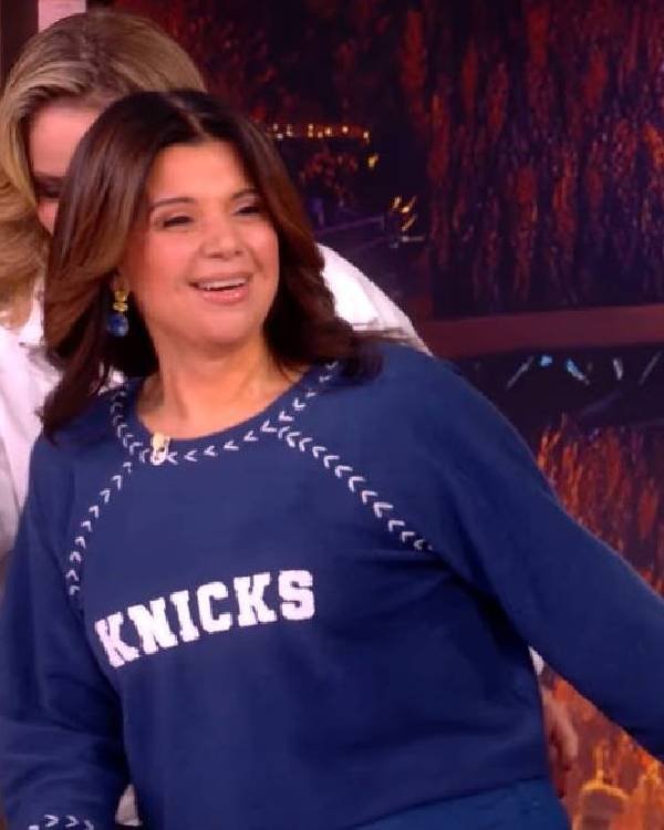 The-View-Ana-Navarro-Blue-Knicks-Sweater