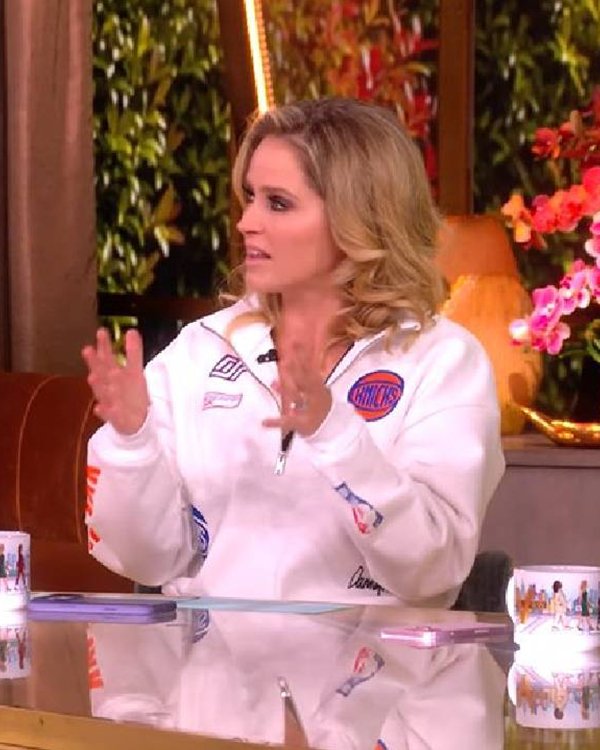 The View Sara Haines Knicks Half Zip Jacket - Image 2